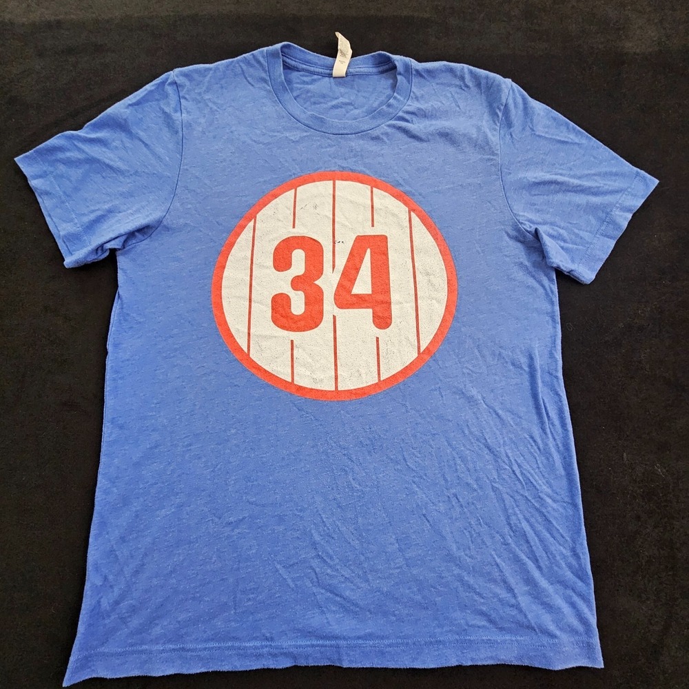 Philadelphia Baseball Doc Halladay #34 Blue Short Sleeve T-Shirt Men's L
